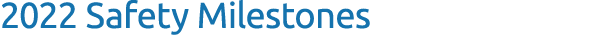 2022 Safety Milestones 